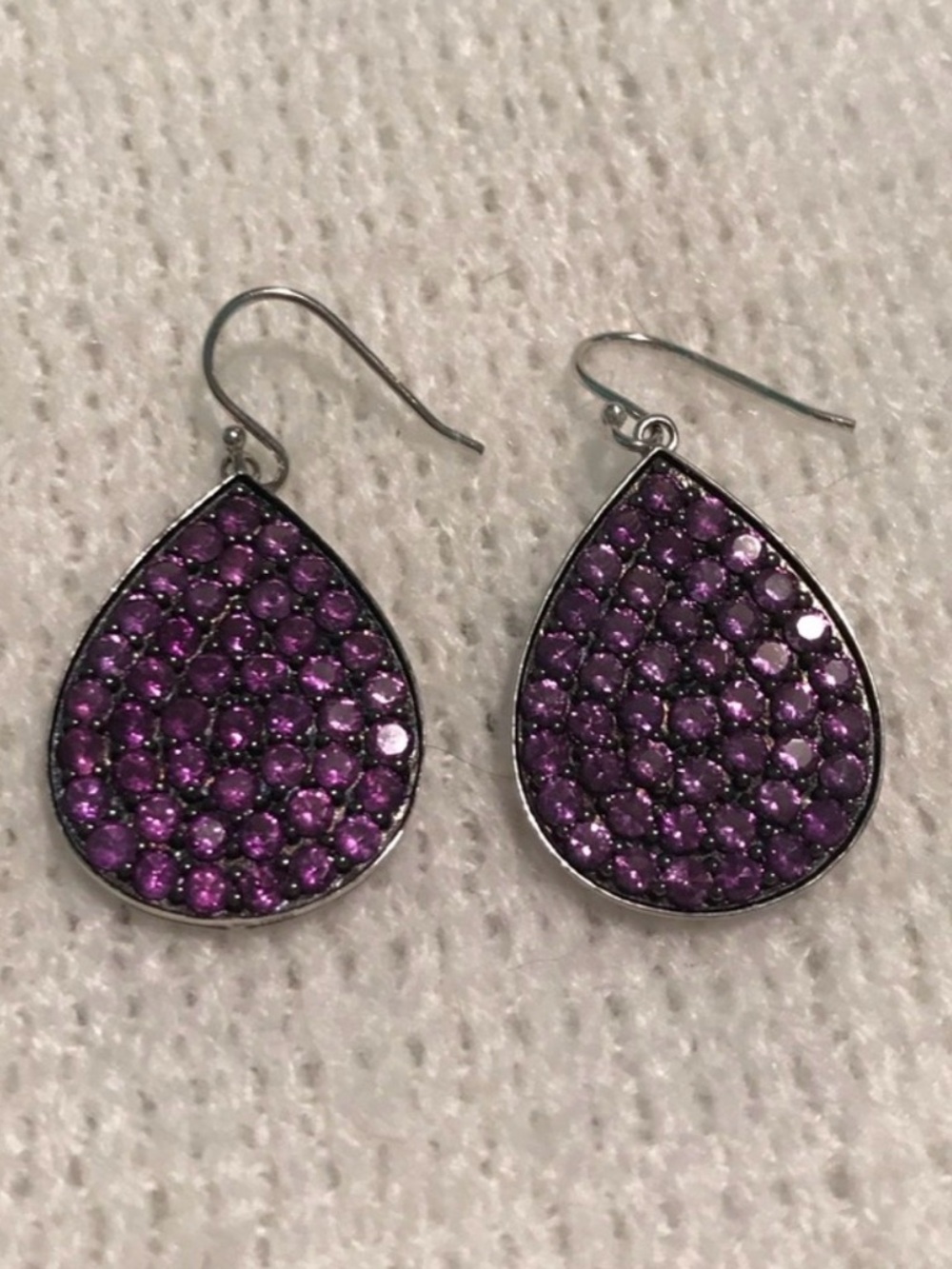 Amethyst Sterling Silver Teardrop Earrings from Chuck Clemency
